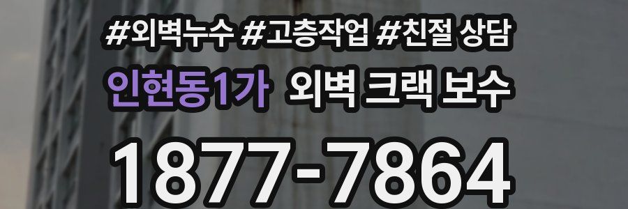 인현동1가 외벽 크랙 보수