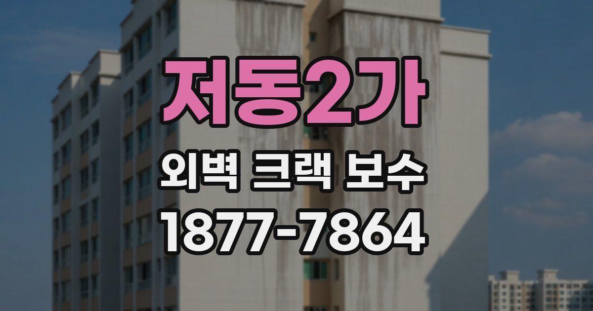 저동2가 외벽 크랙 보수