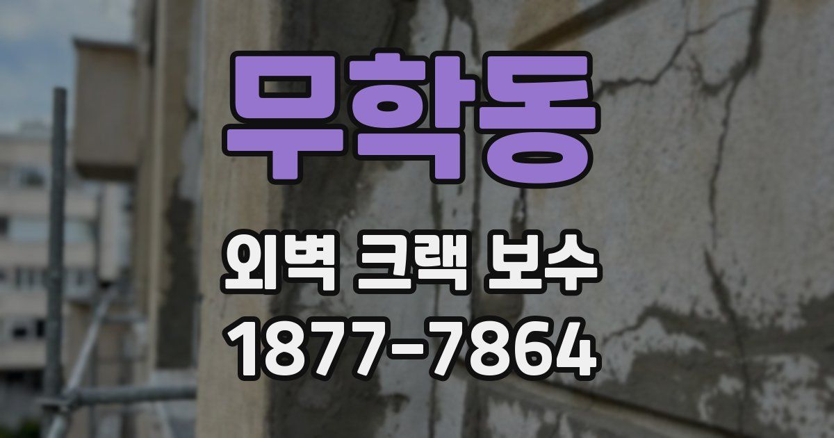무학동 외벽 크랙 보수