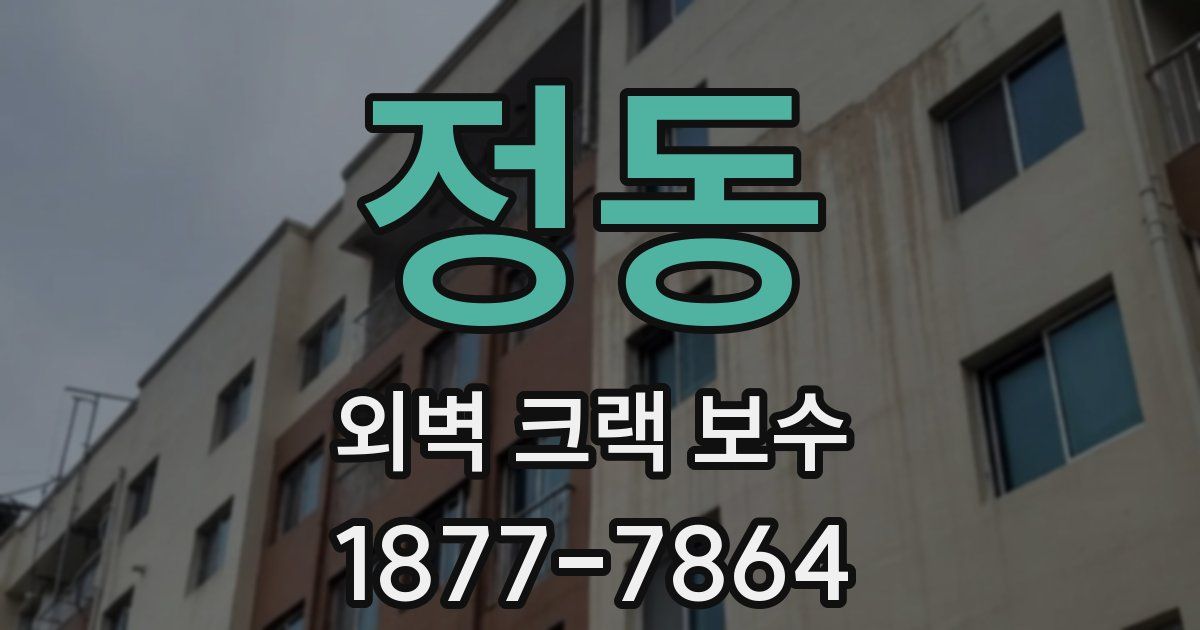 정동 외벽 크랙 보수