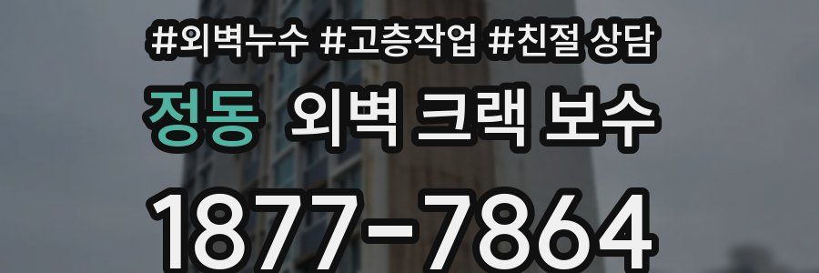 정동 외벽 크랙 보수