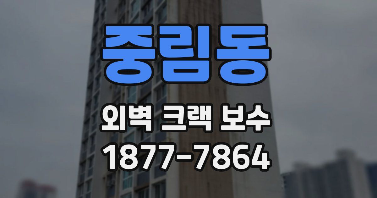 중림동 외벽 크랙 보수