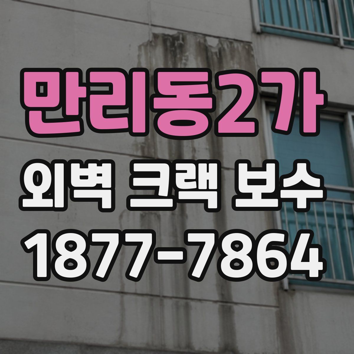 만리동2가 외벽 크랙 보수