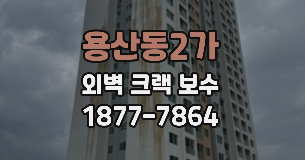 용산동2가 외벽 크랙 보수