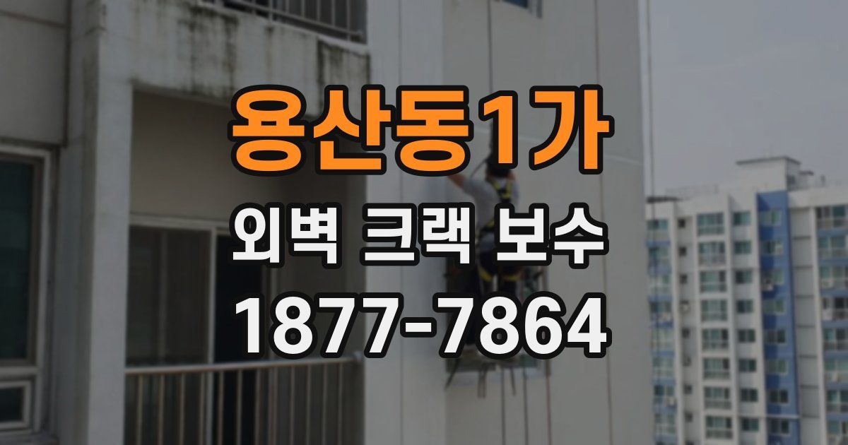 용산동1가 외벽 크랙 보수