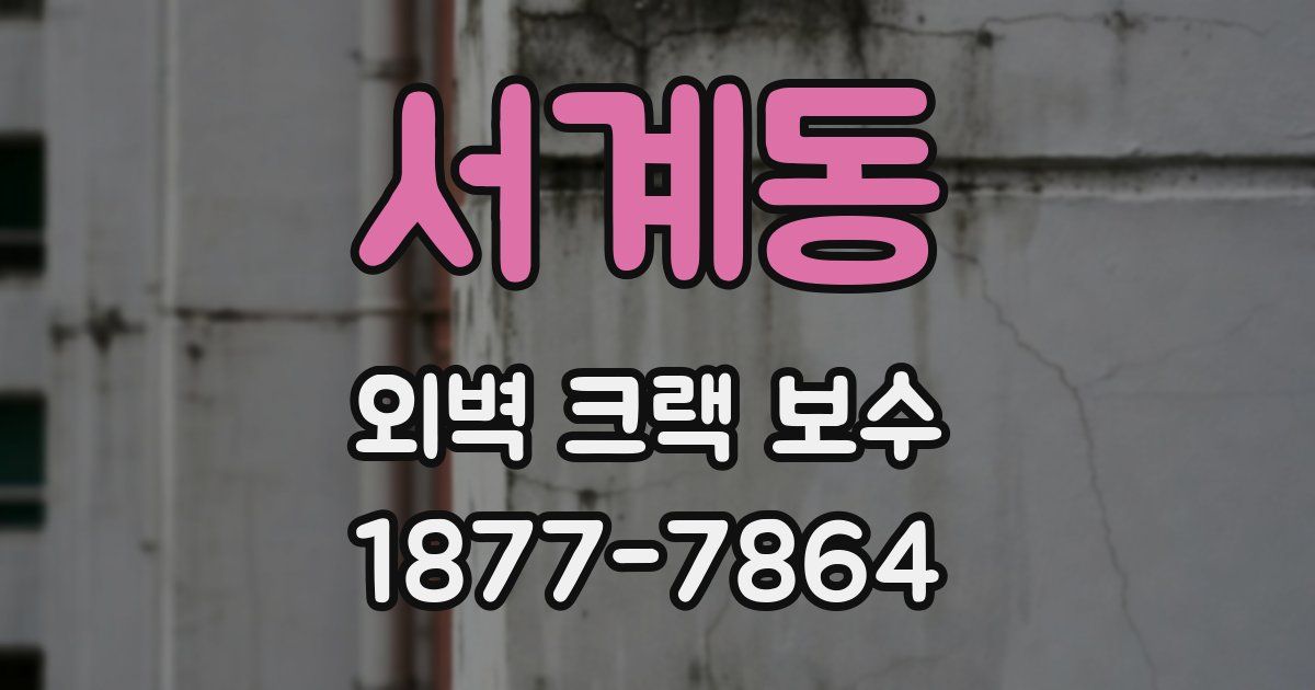서계동 외벽 크랙 보수