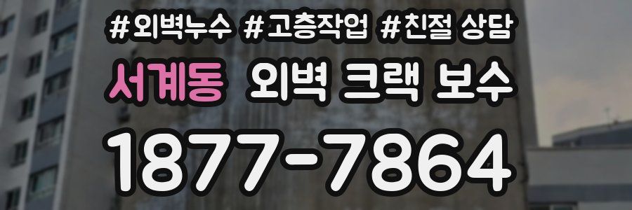 서계동 외벽 크랙 보수