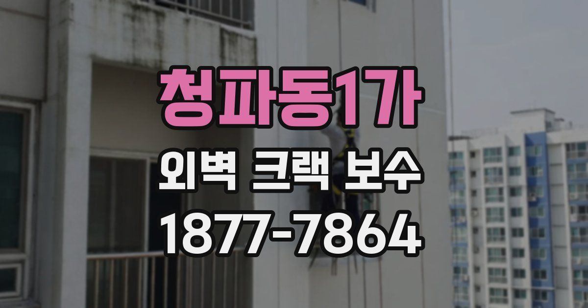청파동1가 외벽 크랙 보수
