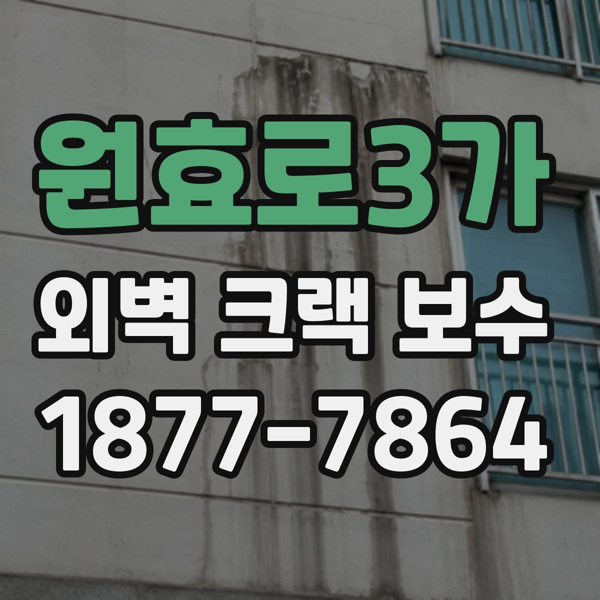 원효로3가 외벽 크랙 보수