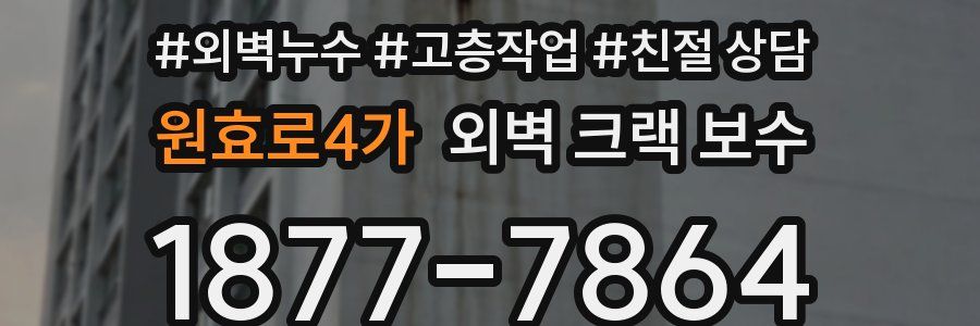 원효로4가 외벽 크랙 보수