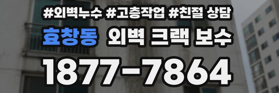 효창동 외벽 크랙 보수