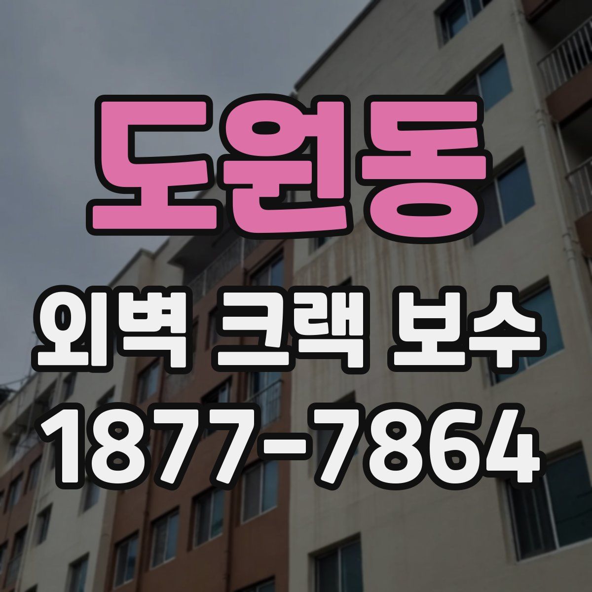 도원동 외벽 크랙 보수