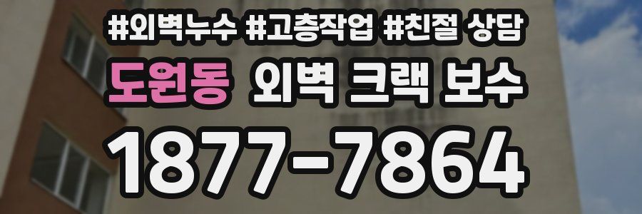 도원동 외벽 크랙 보수