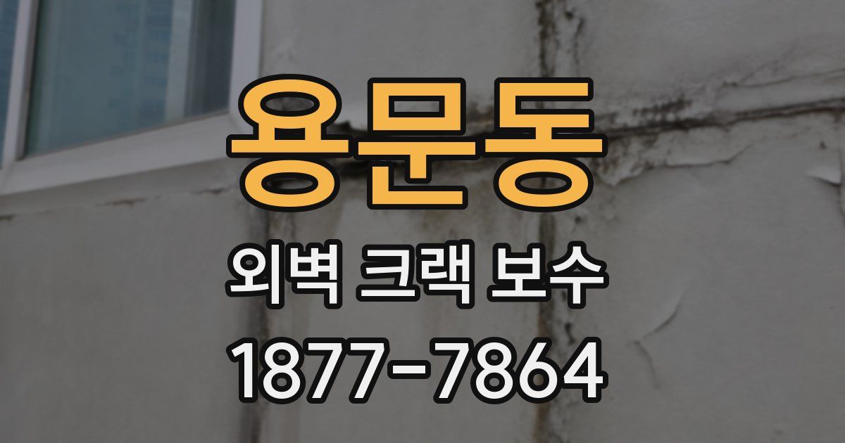 용문동 외벽 크랙 보수