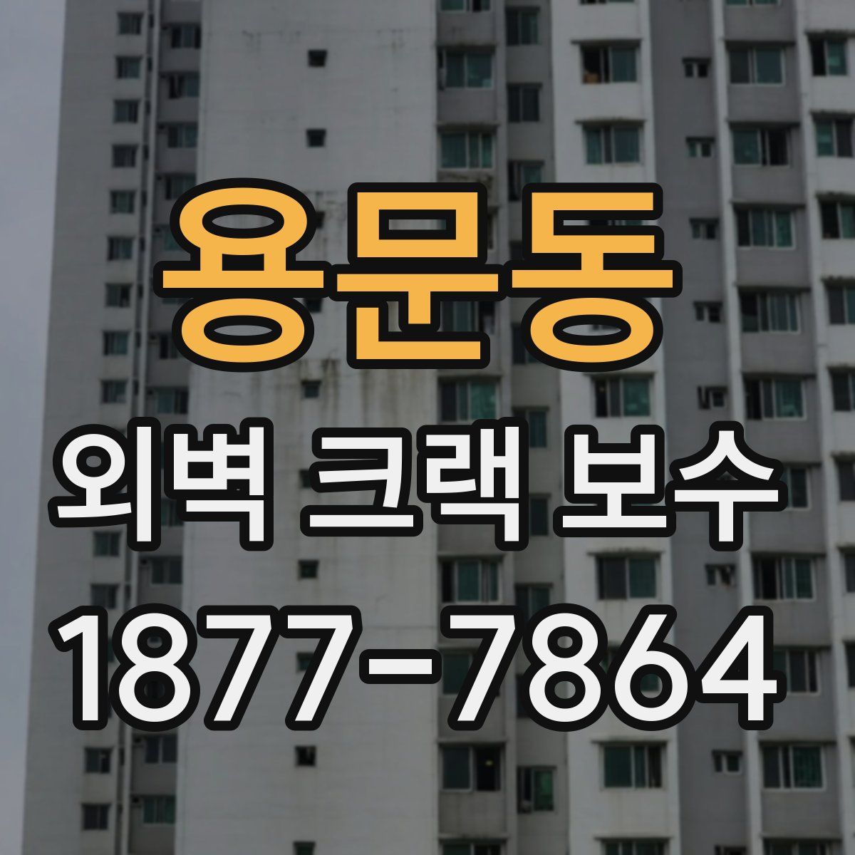 용문동 외벽 크랙 보수