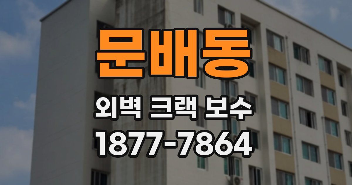 문배동 외벽 크랙 보수