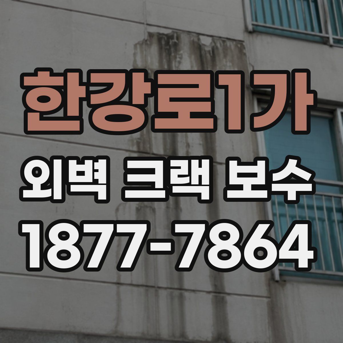 한강로1가 외벽 크랙 보수