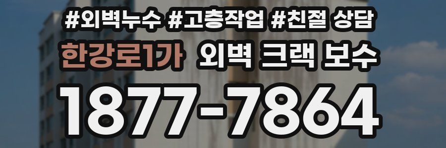한강로1가 외벽 크랙 보수