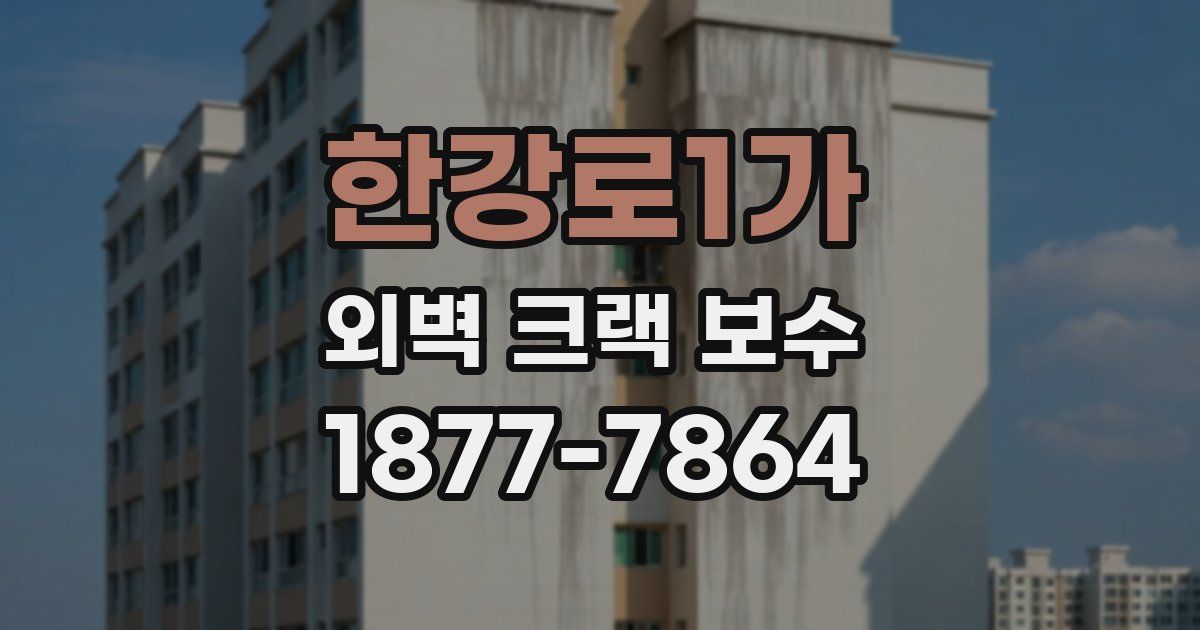 한강로1가 외벽 크랙 보수