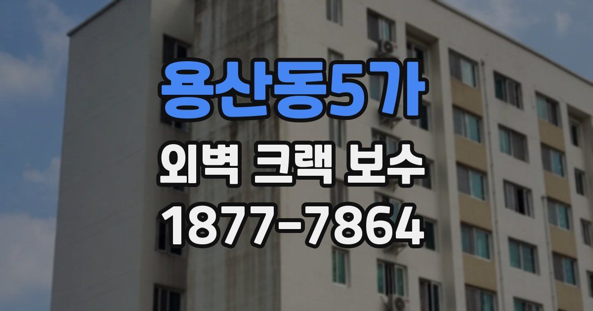 용산동5가 외벽 크랙 보수