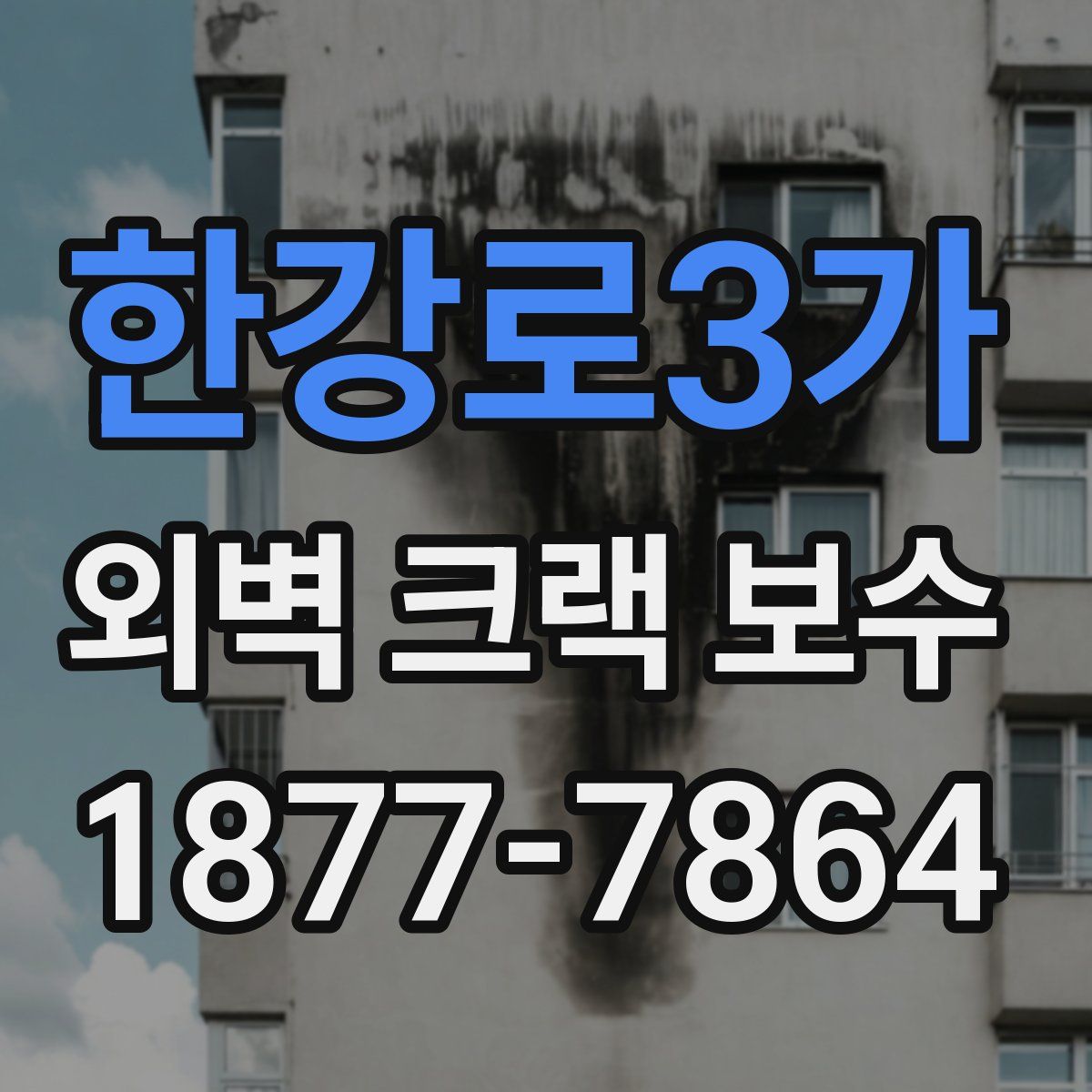 한강로3가 외벽 크랙 보수