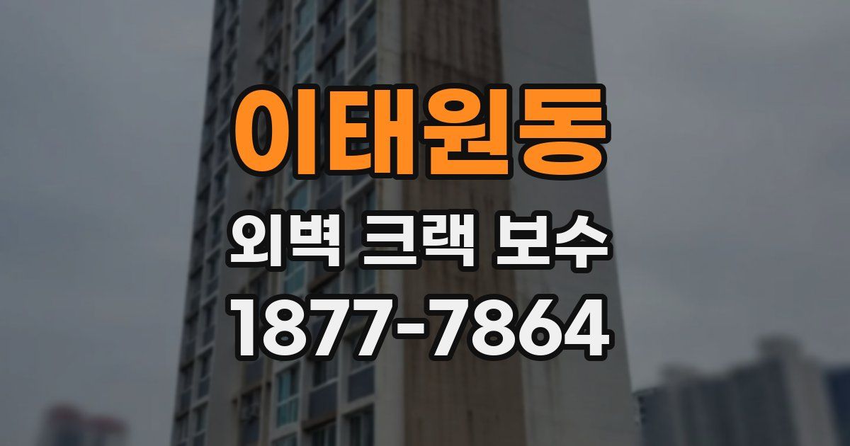 이태원동 외벽 크랙 보수