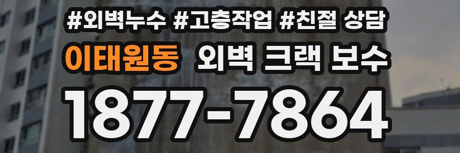이태원동 외벽 크랙 보수