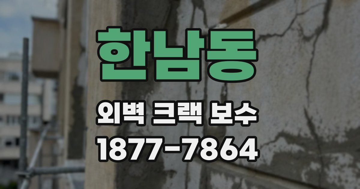 한남동 외벽 크랙 보수
