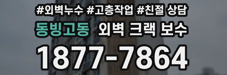 동빙고동 외벽 크랙 보수