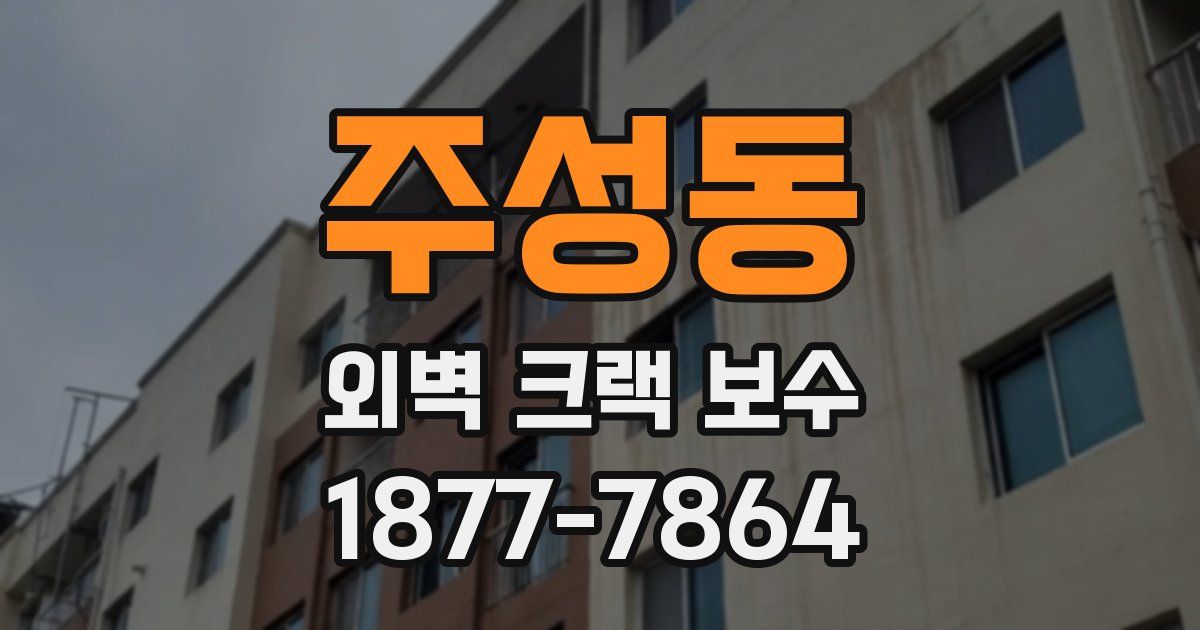 주성동 외벽 크랙 보수