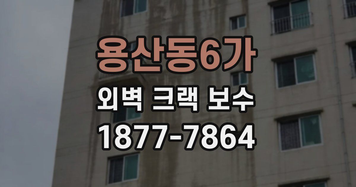 용산동6가 외벽 크랙 보수