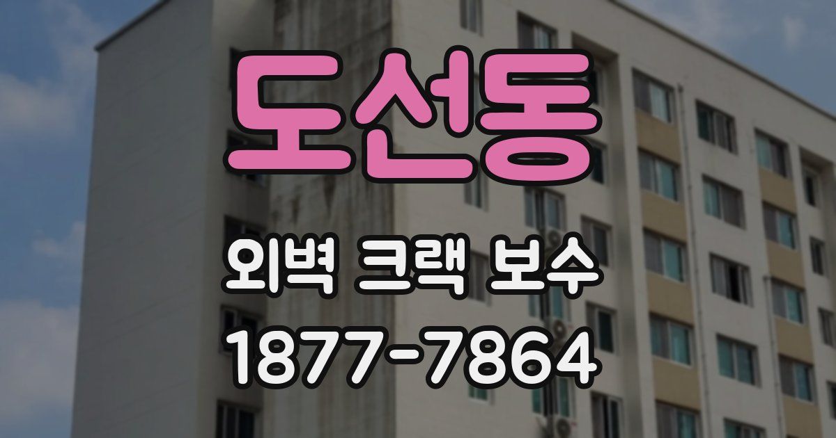 도선동 외벽 크랙 보수