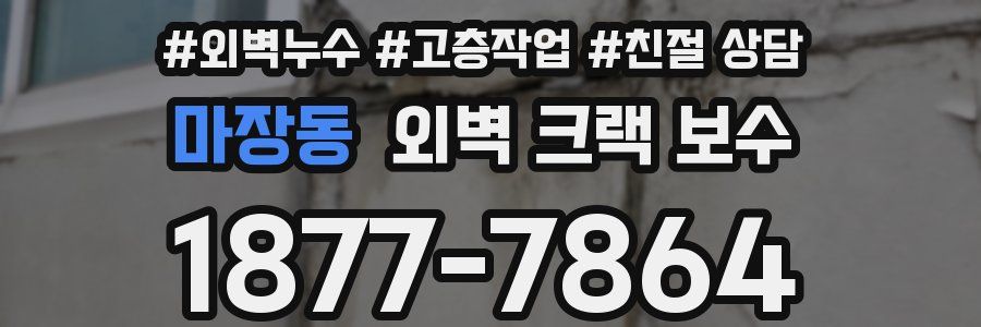 마장동 외벽 크랙 보수