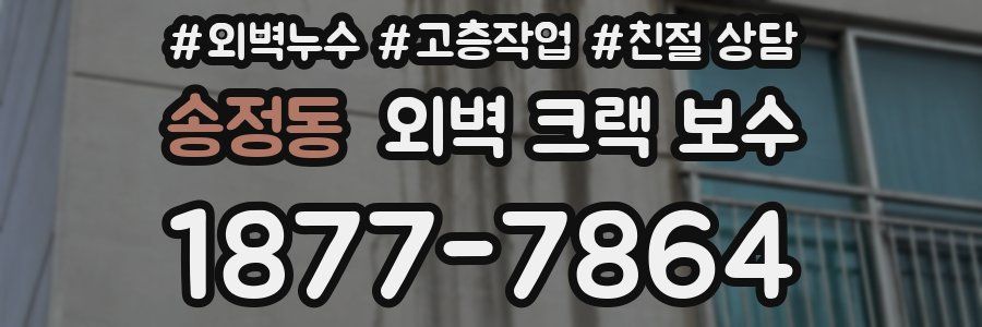 송정동 외벽 크랙 보수