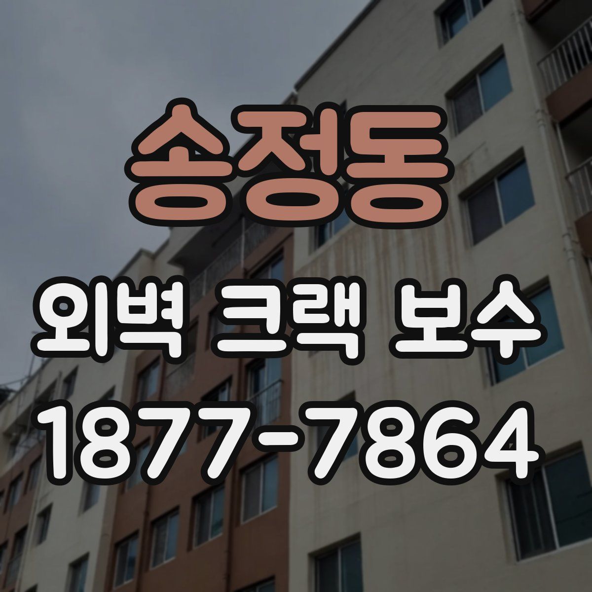 송정동 외벽 크랙 보수