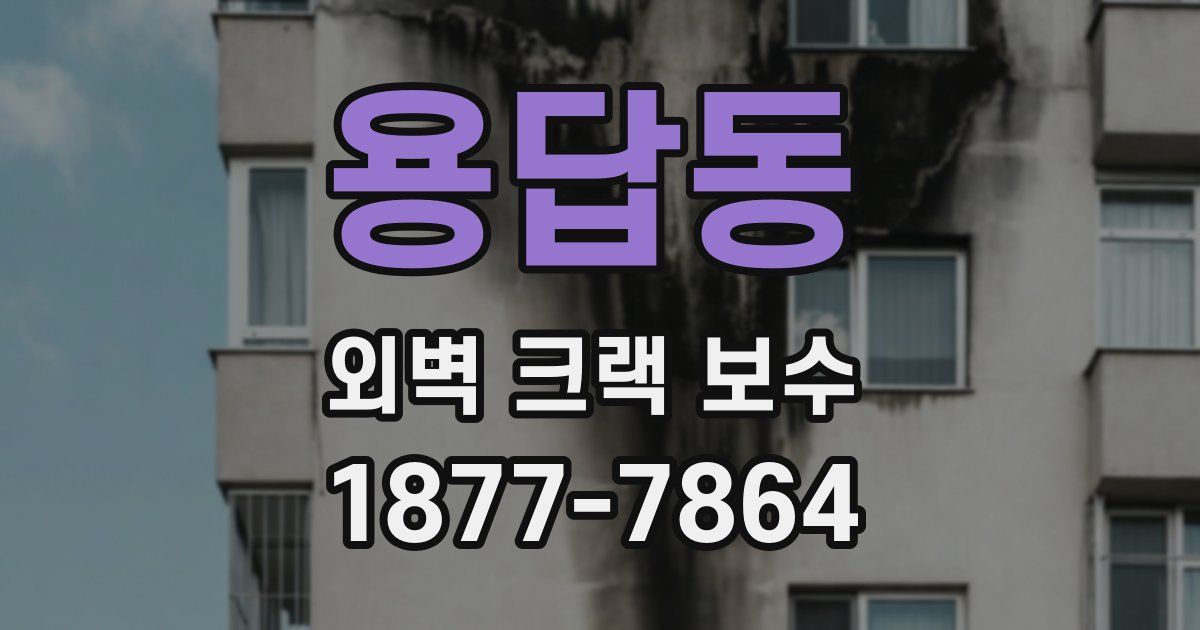 용답동 외벽 크랙 보수