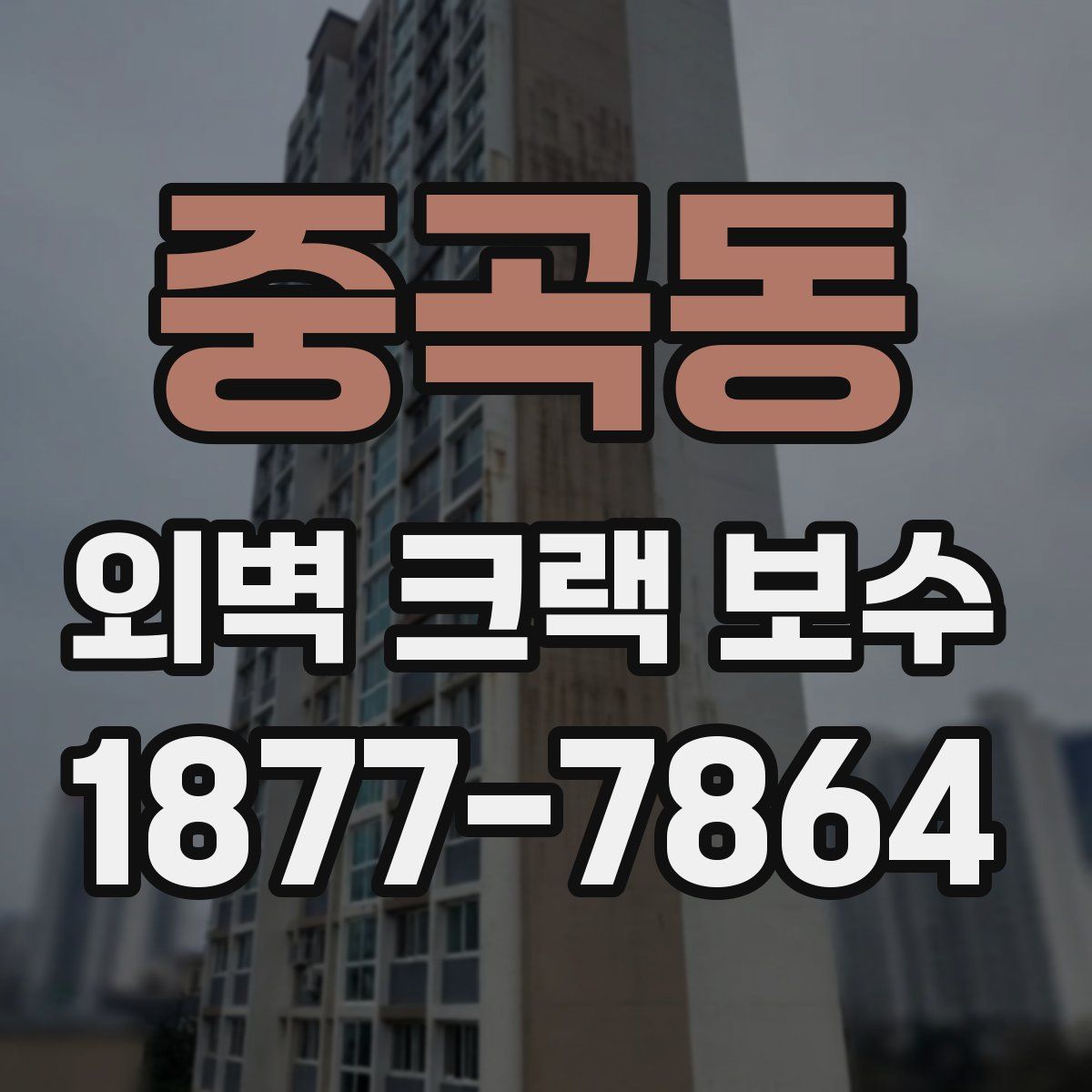 중곡동 외벽 크랙 보수