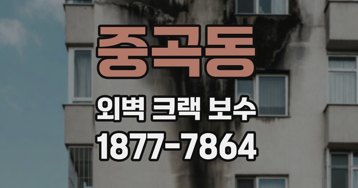 중곡동 외벽 크랙 보수