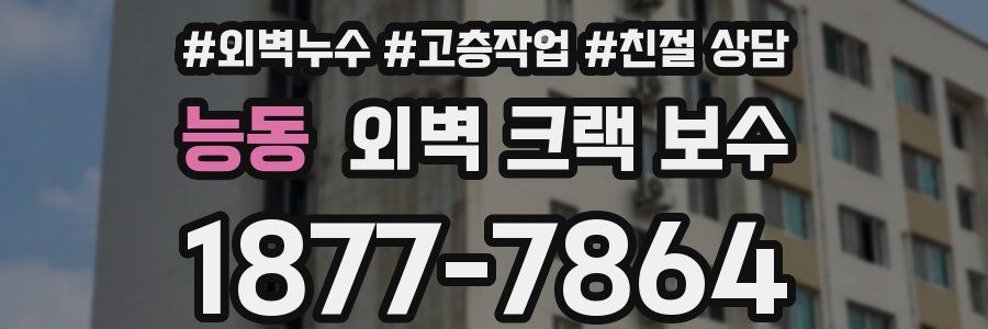 능동 외벽 크랙 보수