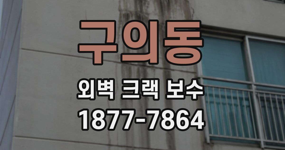 구의동 외벽 크랙 보수