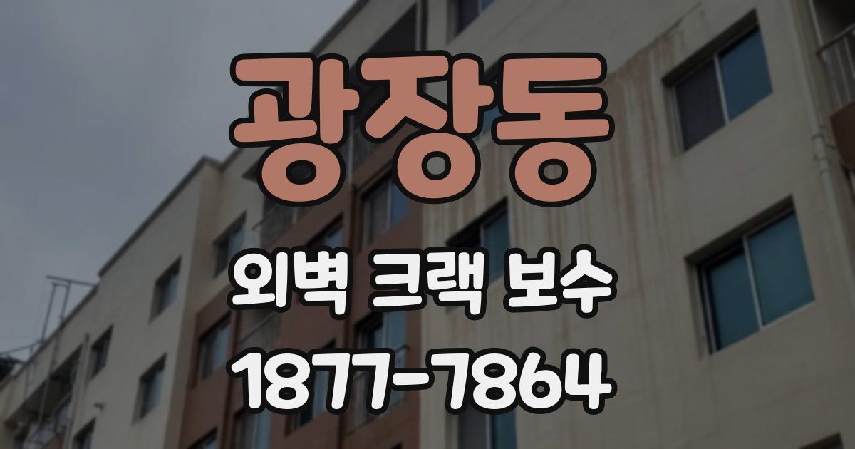 광장동 외벽 크랙 보수