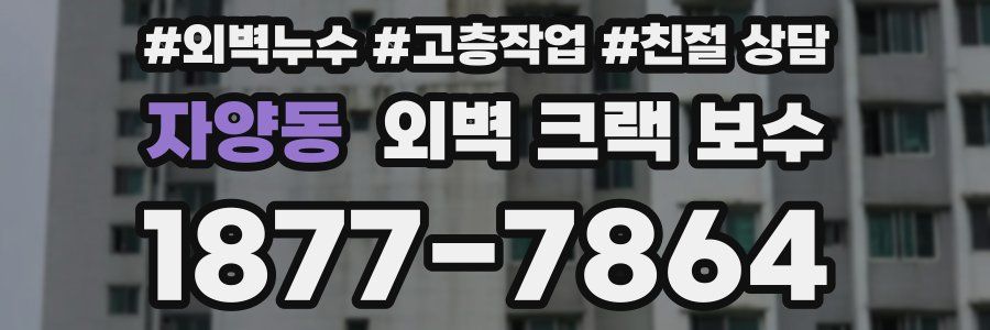 자양동 외벽 크랙 보수