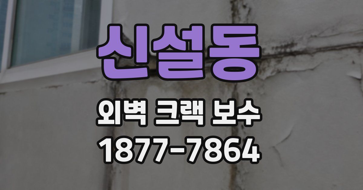 신설동 외벽 크랙 보수