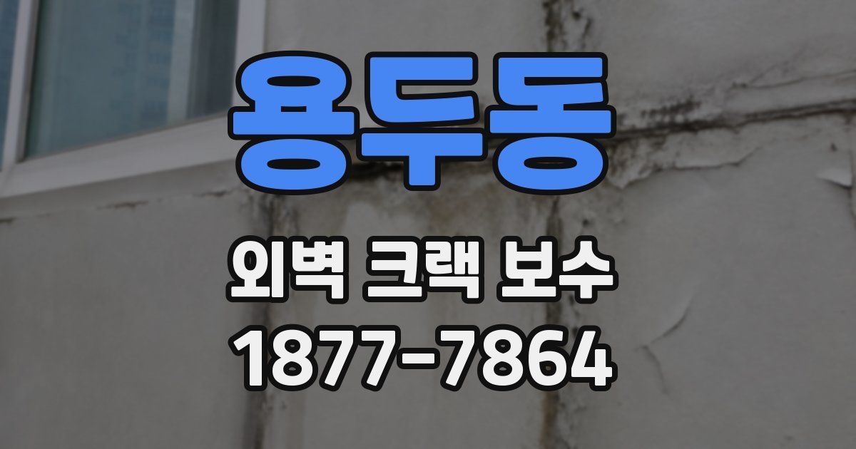 용두동 외벽 크랙 보수