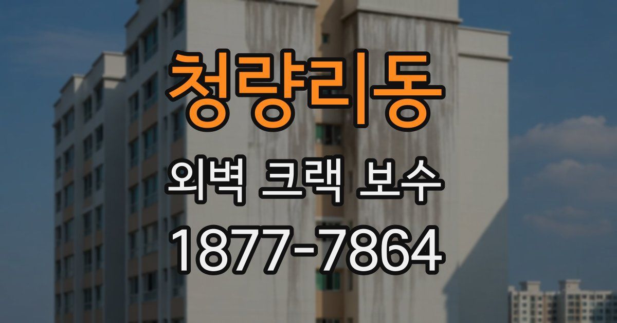 청량리동 외벽 크랙 보수