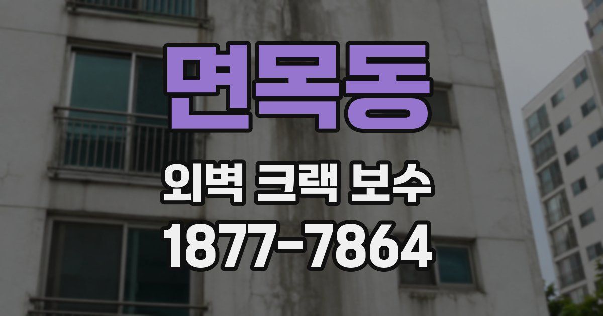면목동 외벽 크랙 보수