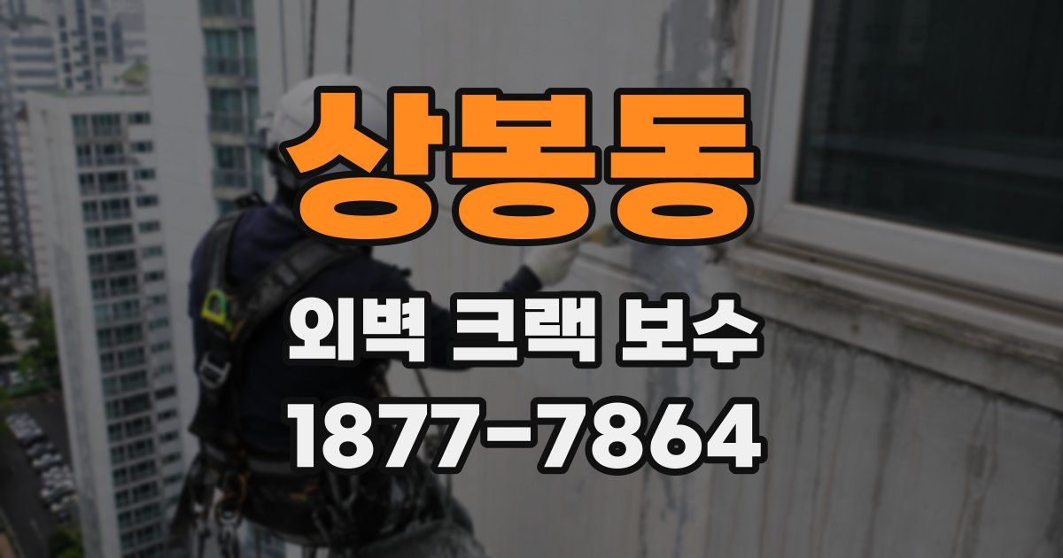 상봉동 외벽 크랙 보수