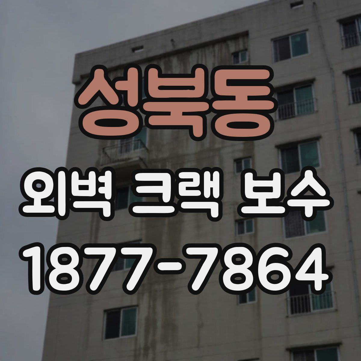 성북동 외벽 크랙 보수
