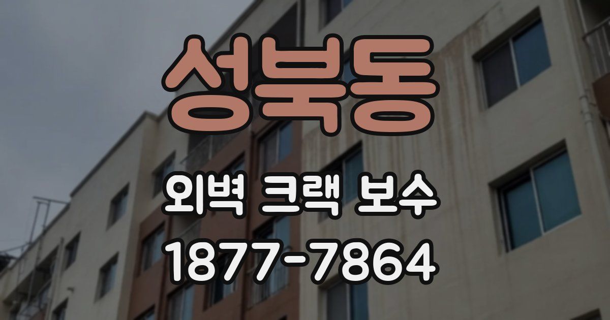 성북동 외벽 크랙 보수