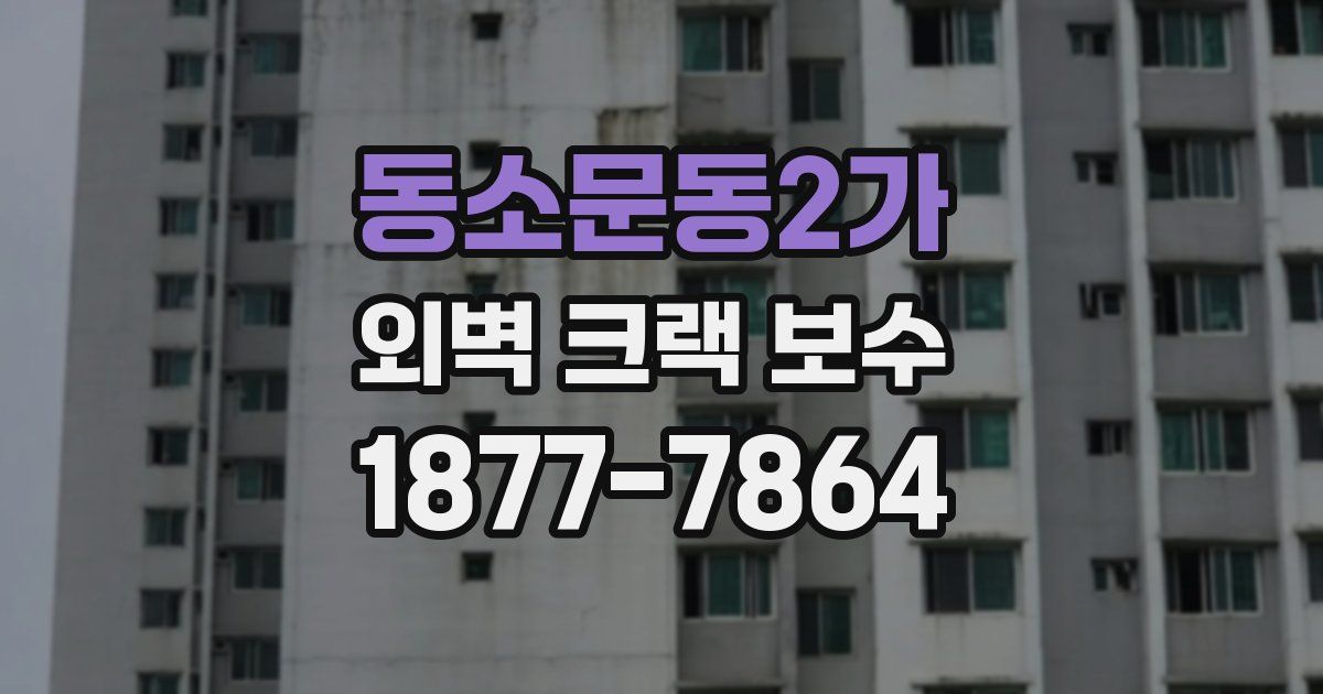 동소문동2가 외벽 크랙 보수